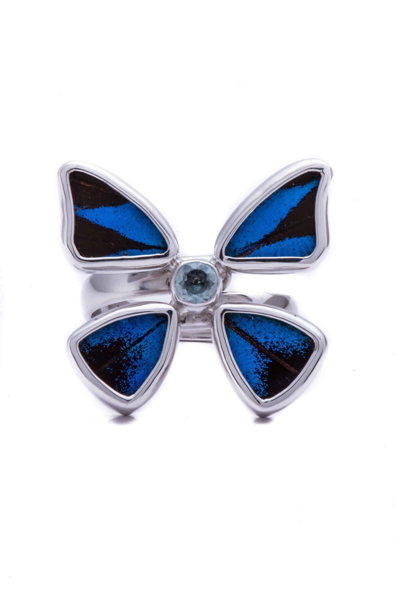 1-Real Butterfly Wings-A-4D-2F-Silver-butterfly-ring-with-blue-topaz-birthstone-Royal-Blue-Papilio-Ulysses