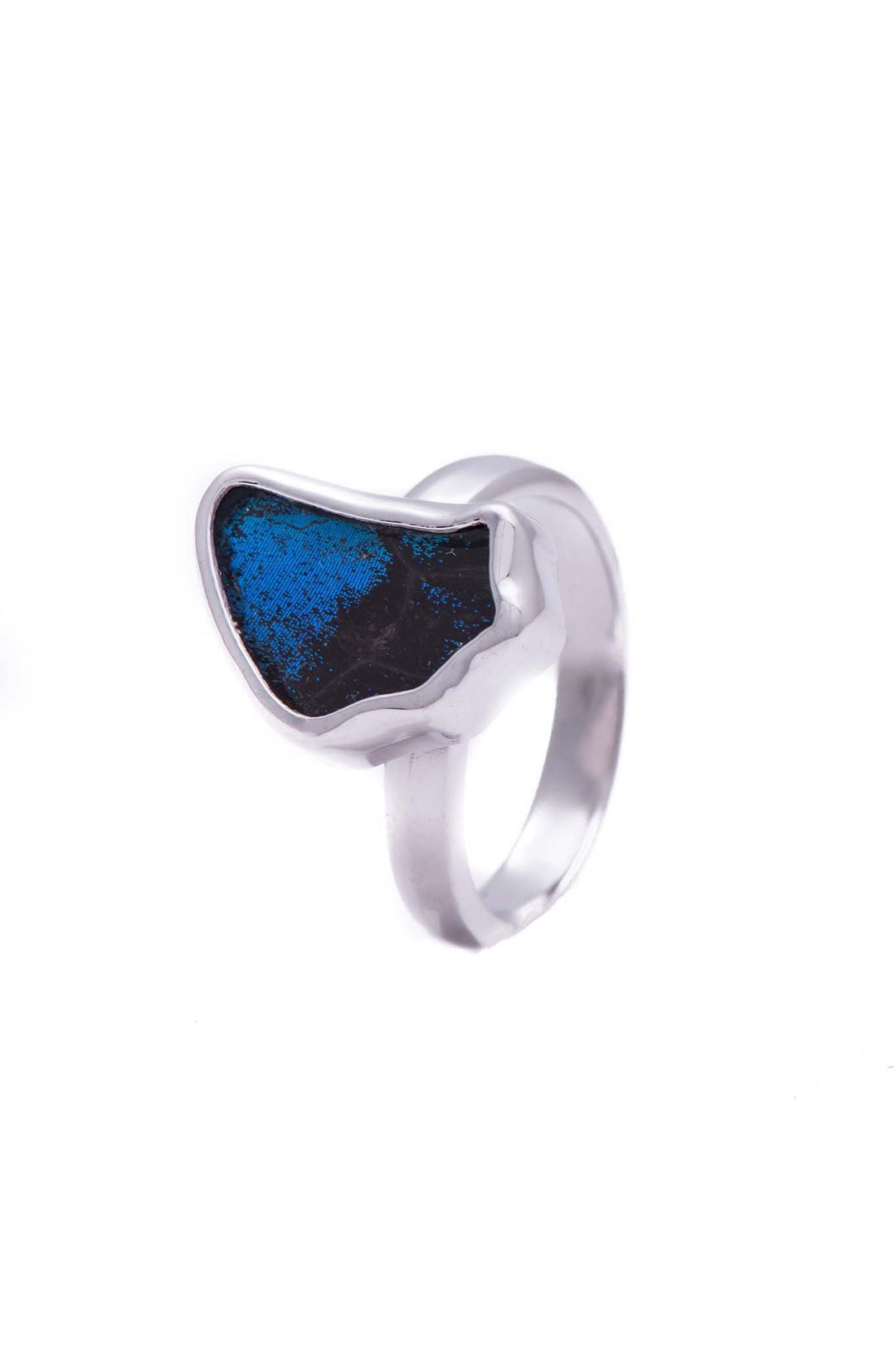 2--A-SA-1B-Silver-butterfly-ring-Royal-Blue-Wing-Shaped-Papilio-Ulysses