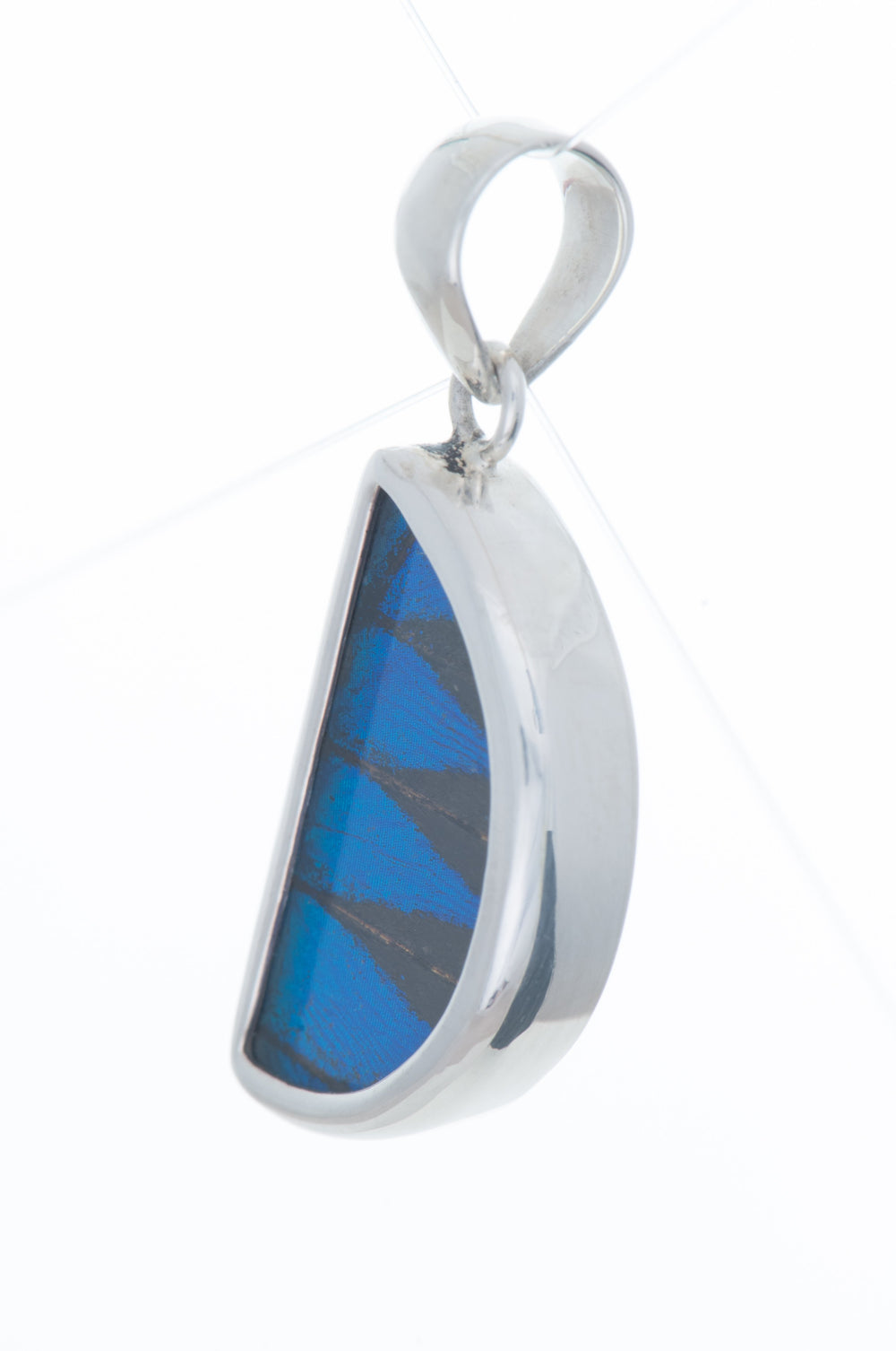 2--a-sb-c2-silver-butterfly-pendant-royal-blue-half-circle-papilio-ulysses