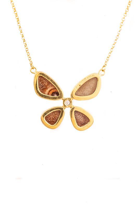 3--A-4B-6F-Gold-butterfly-necklace-with-blue-topaz-birthstone-Iridescent-Blue-Morpho-Didius