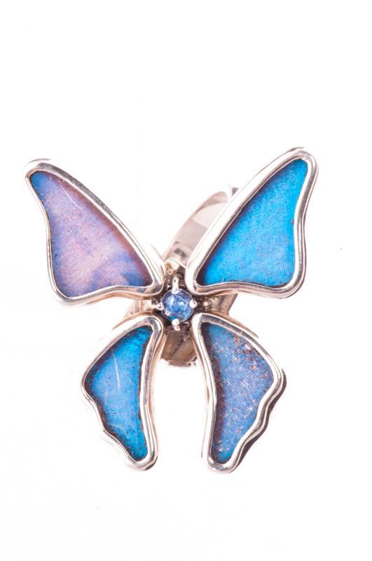 6--A-4D-3F-Silver-butterfly-ring-with-blue-topaz-birthstone-Iridescent-Blue-Morpho-Didius