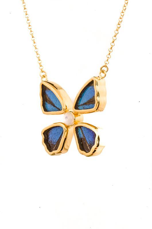 2--A-4B-4F-Gold-butterfly-necklace-with-blue-topaz-birthstone-Royal-Blue-Papilio-Ulysses