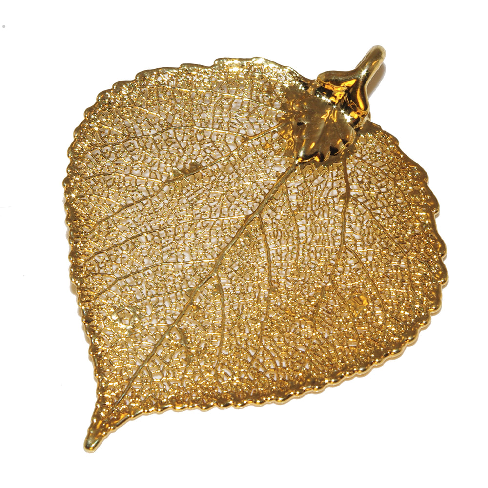 Real Aspen Leaf Pendant layered in 24K Gold