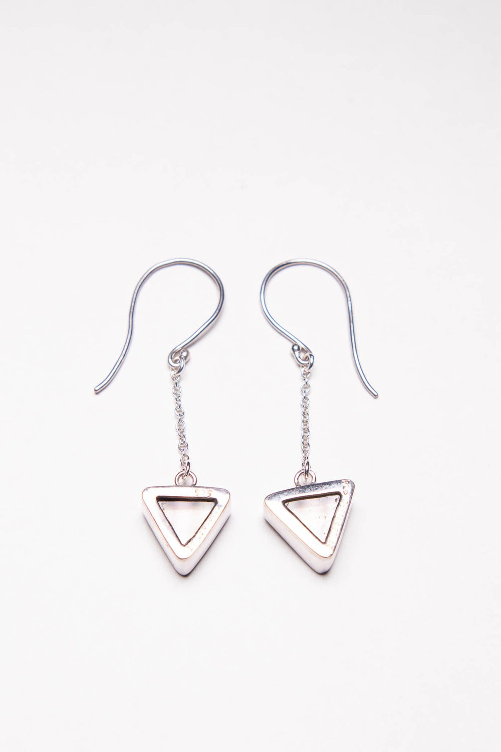 2--A-SB-T1-Silver-butterfly-earrings-Iridescent-Blue-Triangle-Morpho-Didius